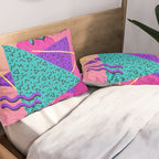 Memphis pattern 107 - 80s / 90s Retro Pillow Sham Gallery Image 2