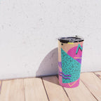 Memphis pattern 107 - 80s / 90s Retro Travel Mug Gallery Image 4
