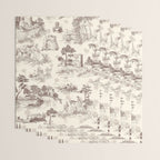 Toile de Jouy Vintage French Sepia Romantic Pastoral  Wrapping Paper Gallery Image 3