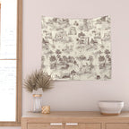 Toile de Jouy Vintage French Sepia Romantic Pastoral  Wall Tapestry Gallery Image 2