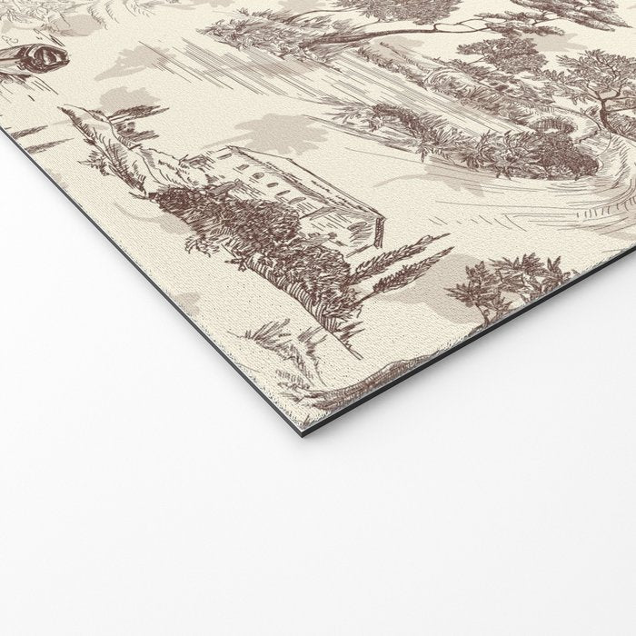 Toile de Jouy Vintage French Sepia Romantic Pastoral  Welcome Mat Gallery Image 2