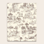 Toile de Jouy Vintage French Sepia Romantic Pastoral  Notebook Gallery Image 4