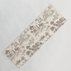 Toile de Jouy Vintage French Sepia Romantic Pastoral  Yoga Mat Gallery Image 1