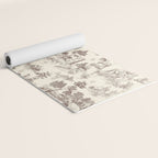 Toile de Jouy Vintage French Sepia Romantic Pastoral  Yoga Mat Gallery Image 2