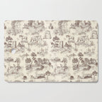 Toile de Jouy Vintage French Sepia Romantic Pastoral  Cutting Board Gallery Image 1