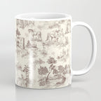 Toile de Jouy Vintage French Sepia Romantic Pastoral  Coffee Mug Gallery Image 1