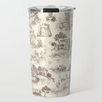 Toile de Jouy Vintage French Sepia Romantic Pastoral  Travel Mug Gallery Image 1