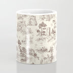 Toile de Jouy Vintage French Sepia Romantic Pastoral  Coffee Mug Gallery Image 4