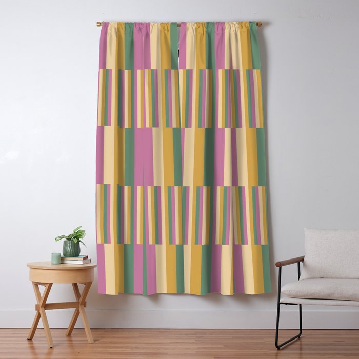 Mixed Stripes Pattern XIII Tropical Summer Window Curtain Gallery Image 5