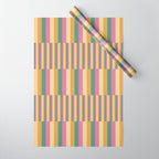 Mixed Stripes Pattern XIII Tropical Summer Wrapping Paper Gallery Image 1