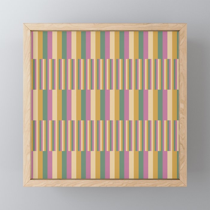 Mixed Stripes Pattern XIII Tropical Summer Mini Art Print Gallery Image 1