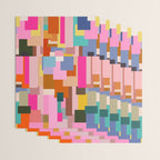 Color Block Print Mid Century Modern Retro Wall Art Geometric Pattern Abstract Wrapping Paper Gallery Image 3