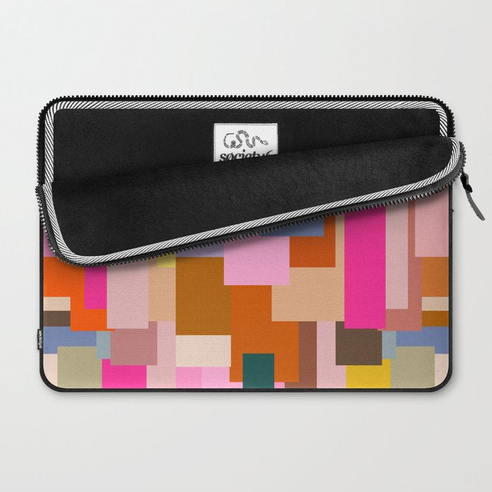 Color Block Print Mid Century Modern Retro Wall Art Geometric Pattern Abstract Laptop Sleeve Gallery Image 2