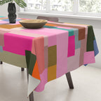 Color Block Print Mid Century Modern Retro Wall Art Geometric Pattern Abstract Tablecloth Gallery Image 3