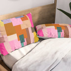 Color Block Print Mid Century Modern Retro Wall Art Geometric Pattern Abstract Pillow Sham Gallery Image 2
