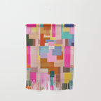 Color Block Print Mid Century Modern Retro Wall Art Geometric Pattern Abstract Wall Hanging Gallery Image 1