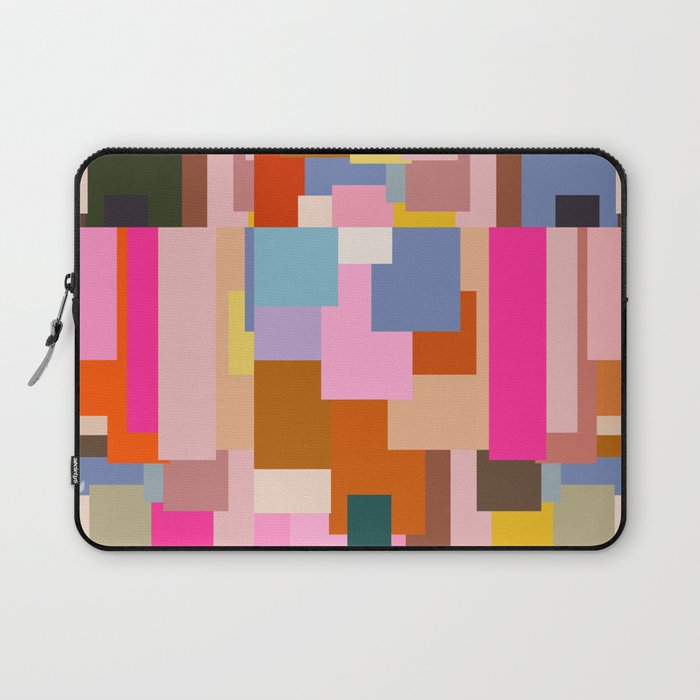 Color Block Print Mid Century Modern Retro Wall Art Geometric Pattern Abstract Laptop Sleeve Gallery Image 1