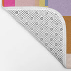 Color Block Print Mid Century Modern Retro Wall Art Geometric Pattern Abstract Bath Mat Gallery Image 2
