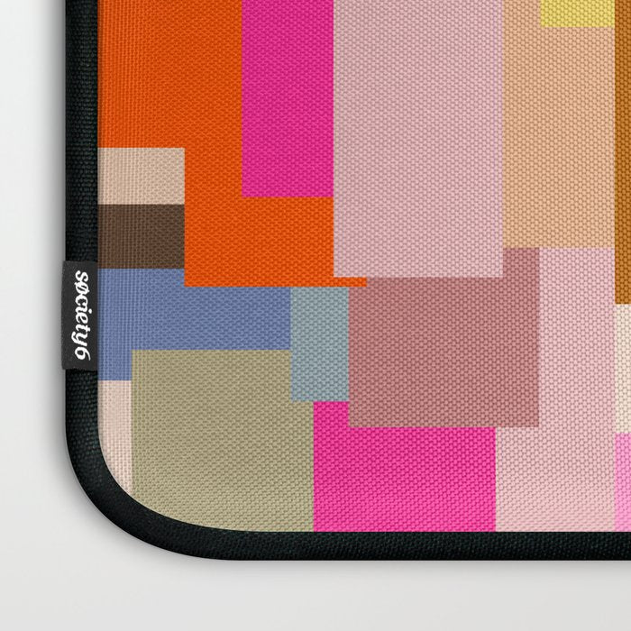 Color Block Print Mid Century Modern Retro Wall Art Geometric Pattern Abstract Laptop Sleeve Gallery Image 3