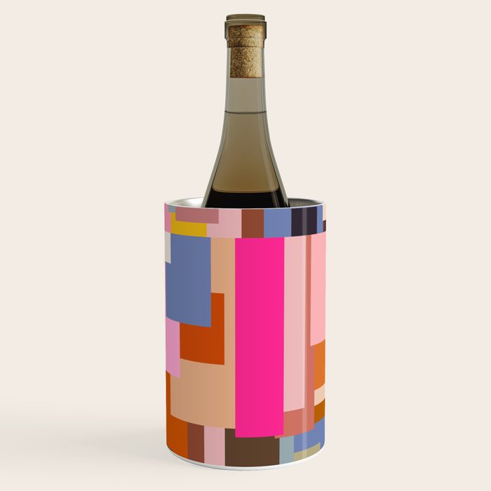 Color Block Print Mid Century Modern Retro Wall Art Geometric Pattern Abstract Wine Chiller Gallery Image 3