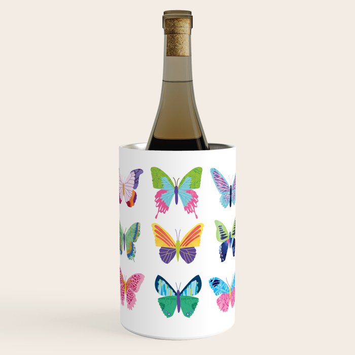Colorful Butterflies  Wine Chiller Gallery Image 1