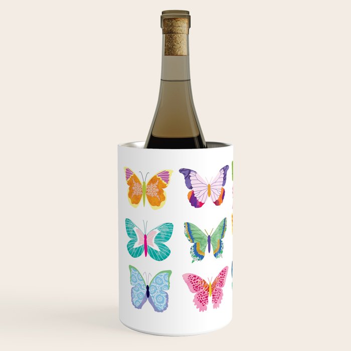 Colorful Butterflies  Wine Chiller Gallery Image 2