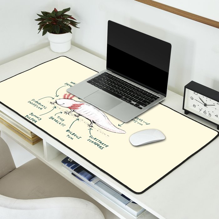 Anatomy of an Axolotl Desk Mat Gallery Image 2