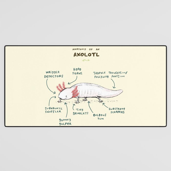 Anatomy of an Axolotl Desk Mat Gallery Image 3