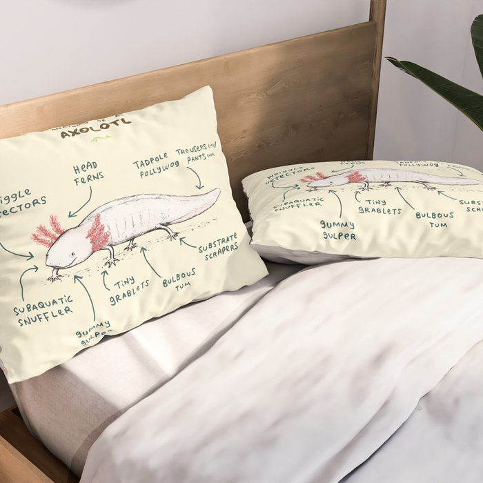 Anatomy of an Axolotl Pillow Sham Gallery Image 2