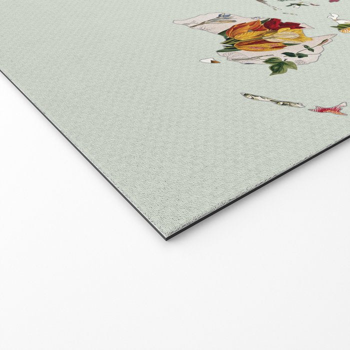 Vintage Botanical World Green Welcome Mat Gallery Image 2