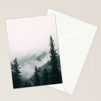 Forest mist beneath the mountain peaks Stationery Card Gallery Image 2
