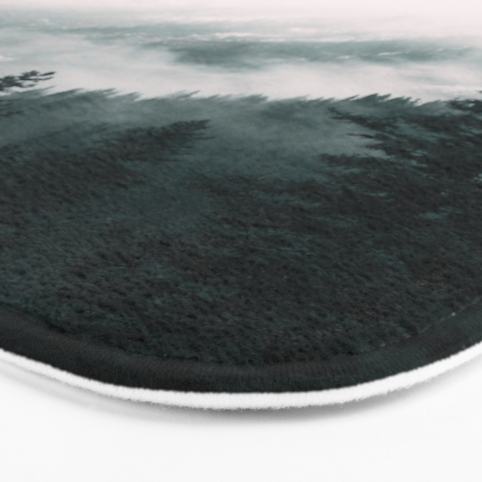 Forest mist beneath the mountain peaks Bath Mat Gallery Image 3