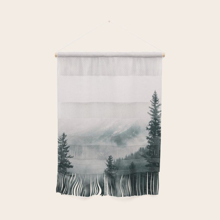Forest mist beneath the mountain peaks Wall Hanging Gallery Image 1