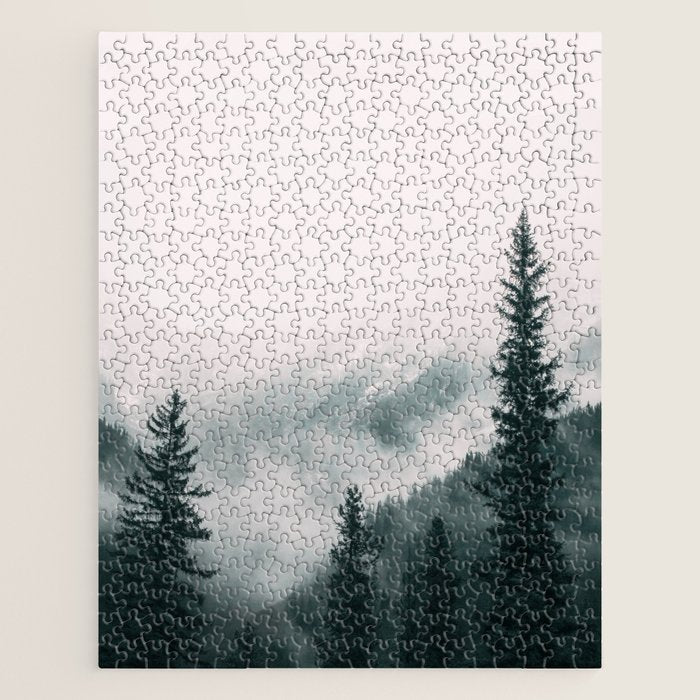Forest mist beneath the mountain peaks Jigsaw Puzzle Gallery Image 1
