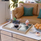 Forest mist beneath the mountain peaks Serving Tray Gallery Image 2