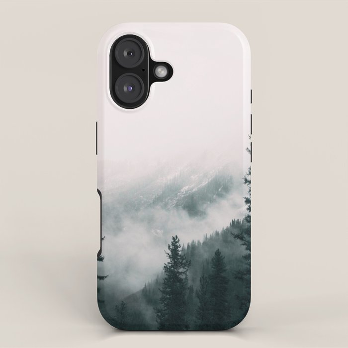 Forest mist beneath the mountain peaks iPhone Case Gallery Image 1