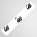 Elegant black white hand painted watercolor swan Table Runner Gallery Image 3