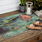 Capybara in the pond Outdoor Rug Gallery Image 2