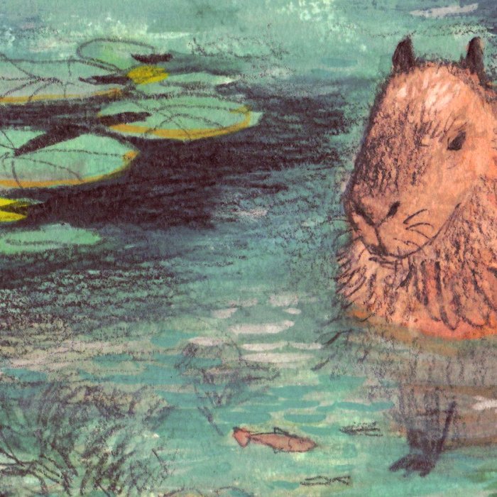 Capybara in the pond Coffee Mug Gallery Image 2