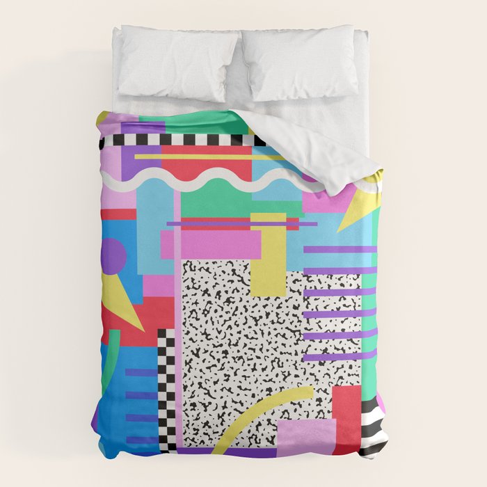 Memphis pattern 131 - 80s / 90s Retro Duvet Cover Gallery Image 6