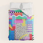 Memphis pattern 131 - 80s / 90s Retro Duvet Cover Gallery Image 6