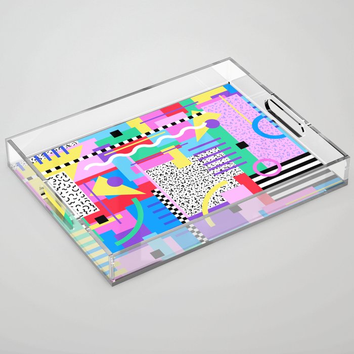Memphis pattern 131 - 80s / 90s Retro Acrylic Tray Gallery Image 1