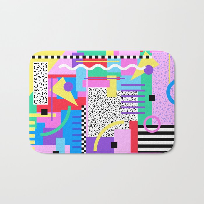 Memphis pattern 131 - 80s / 90s Retro Bath Mat Gallery Image 1
