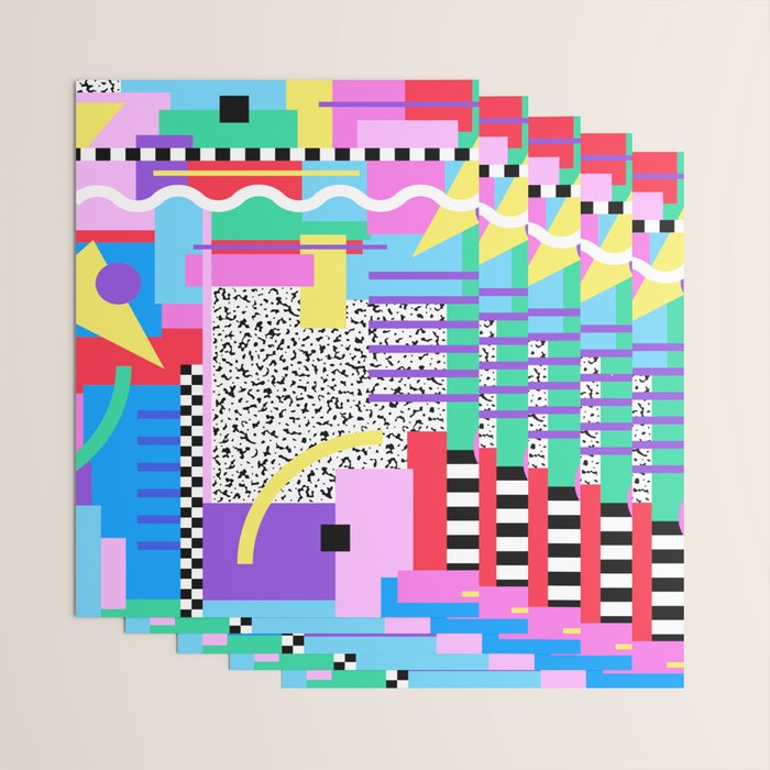 Memphis pattern 131 - 80s / 90s Retro Wrapping Paper Gallery Image 3