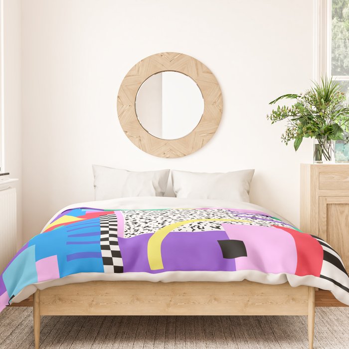 Memphis pattern 131 - 80s / 90s Retro Duvet Cover Gallery Image 3