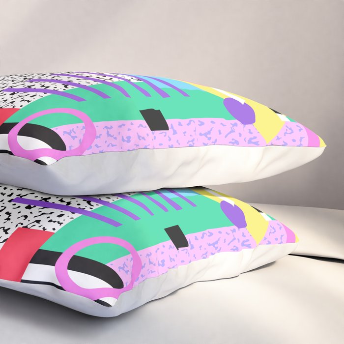 Memphis pattern 131 - 80s / 90s Retro Pillow Sham Gallery Image 3