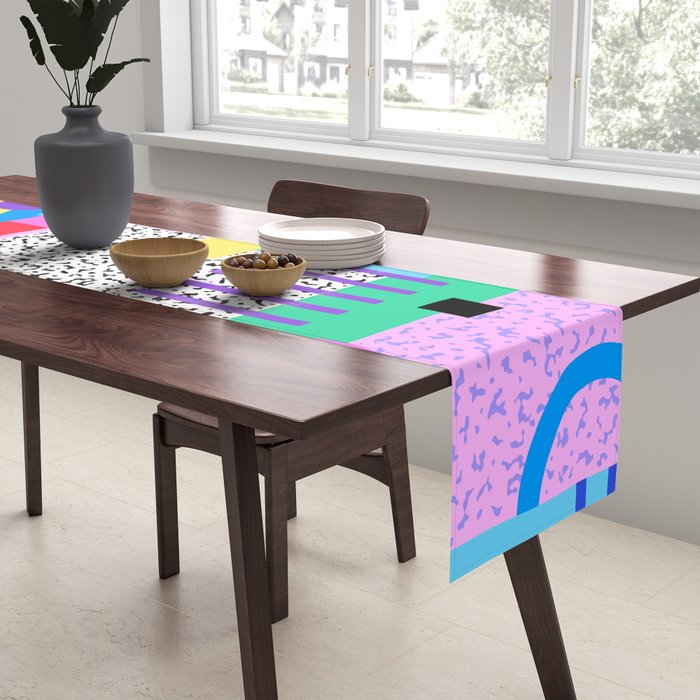 Memphis pattern 131 - 80s / 90s Retro Table Runner Gallery Image 2