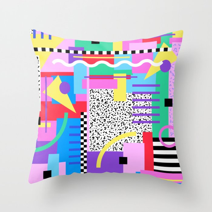 Memphis pattern 131 - 80s / 90s Retro Throw Pillow Gallery Image 6