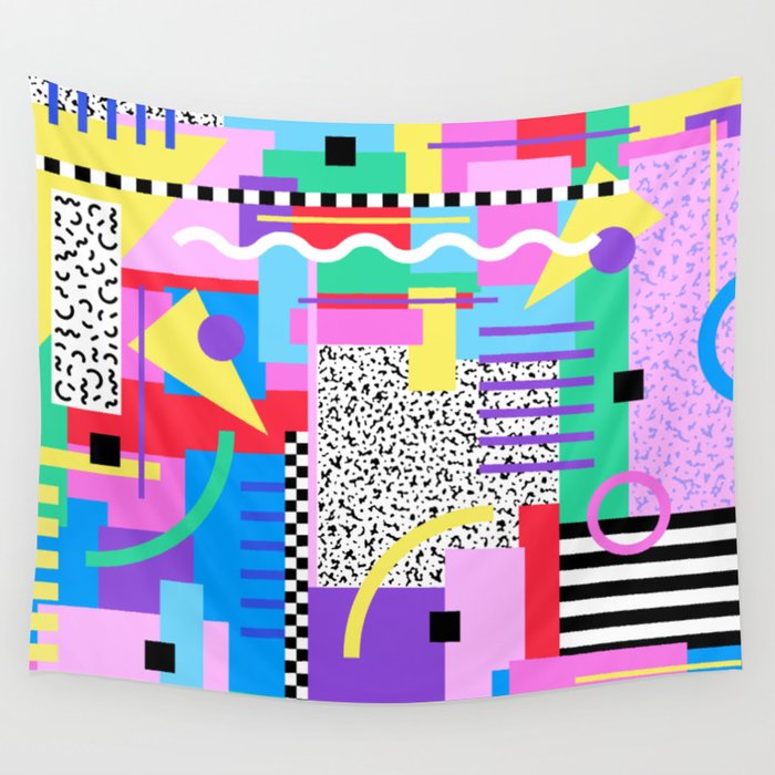 Memphis pattern 131 - 80s / 90s Retro Wall Tapestry Gallery Image 4