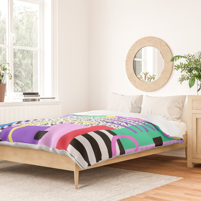 Memphis pattern 131 - 80s / 90s Retro Duvet Cover Gallery Image 2